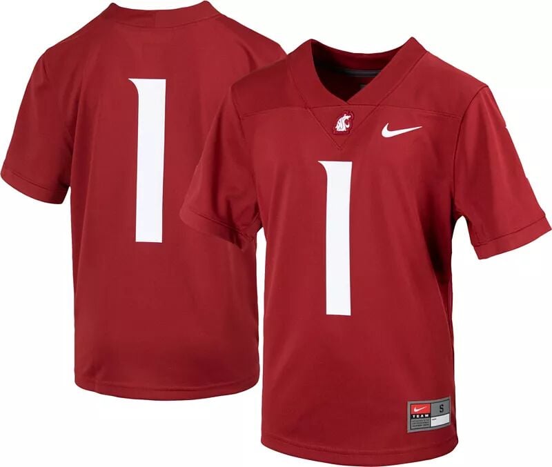 

Футбольная майка Nike Youth Washington State Cougars #1 Crimson Game Vapor Untouchable