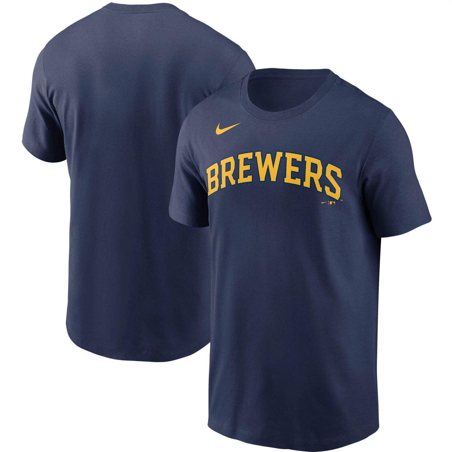 цена Мужская темно-синяя футболка с надписью Nike Milwaukee Brewers Team