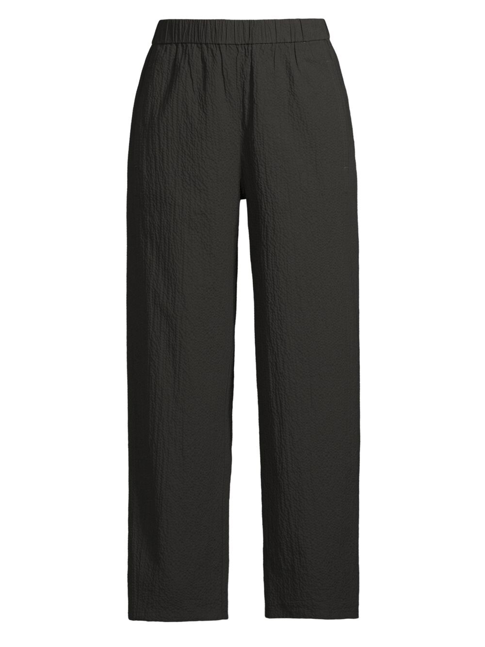 

Брюки Lantern из жатого хлопка до щиколотки Eileen Fisher, Черный