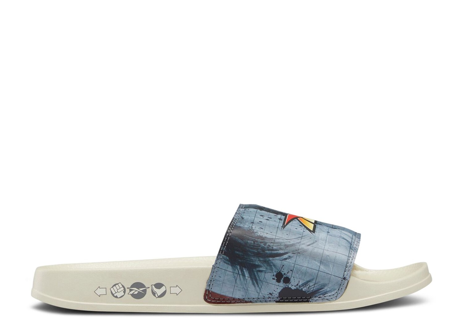 

Кроссовки Reebok Street Fighter X Classic Slide 'Train Hard, Game Hard - Foggy Grey', серый