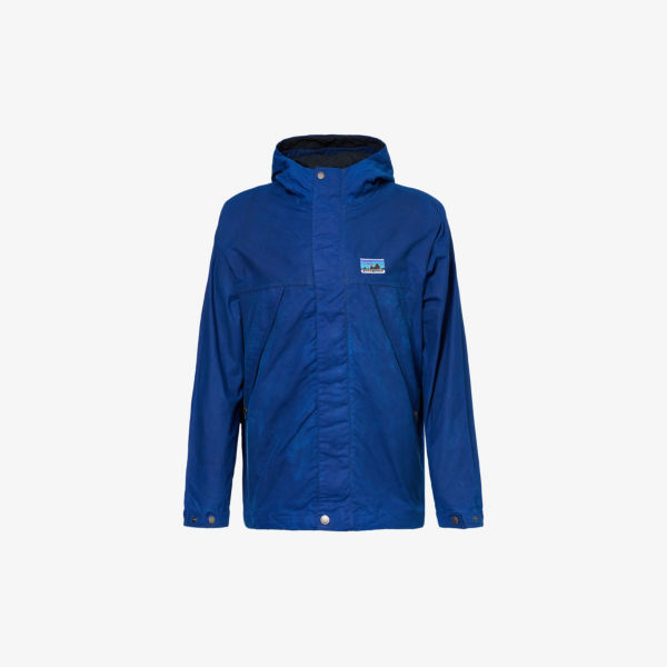 Хлопковая куртка свободного кроя с фирменной нашивкой 50th Anniversary Patagonia, синий