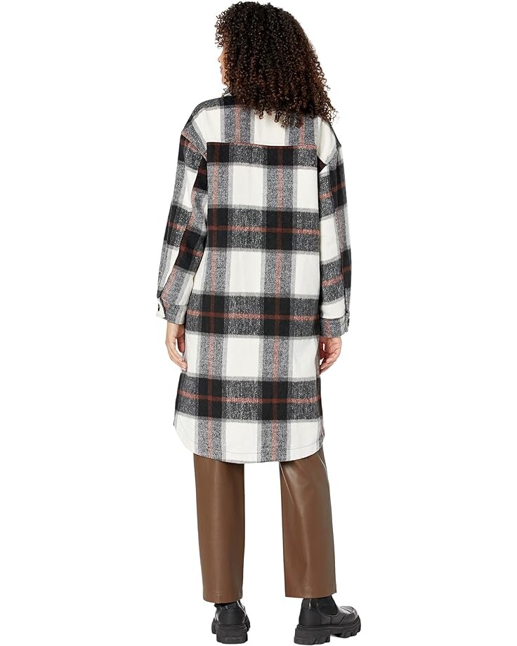 

Пальто Miss Me Plaid Button-Down Oversized Coat, цвет Multi Black