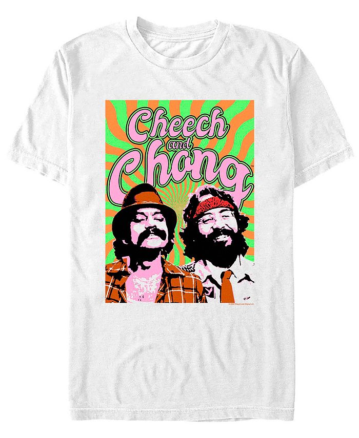 Мужская футболка с коротким рукавом Cheech and Chong Trippy Fifth Sun, белый