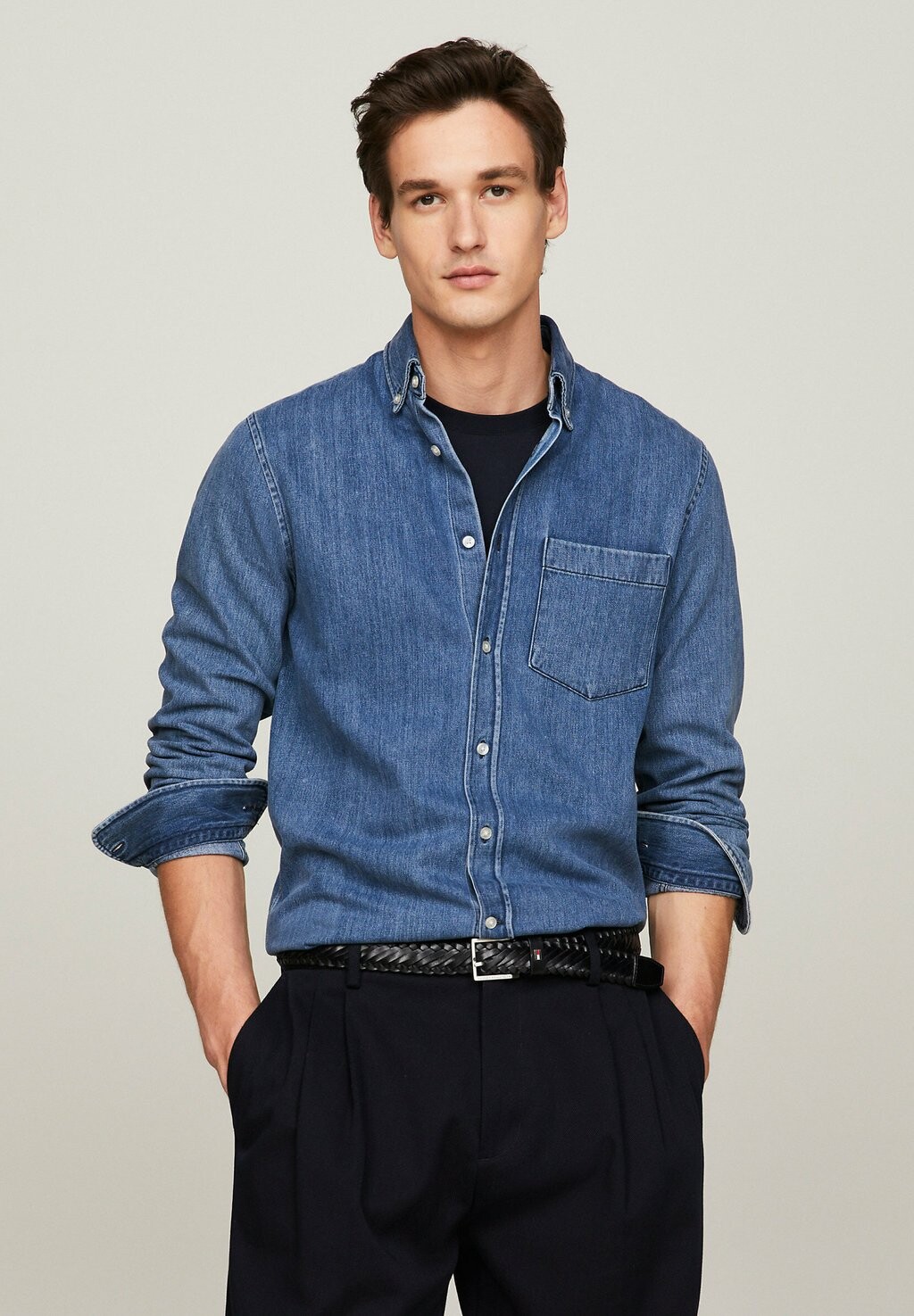 

Рубашка Tommy Hilfiger, средний индиго