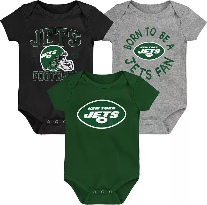 

Комплект одежды для новорожденных Nfl Team Apparel Infant New York Jets 'Born 2 Be', комплект из трех боди