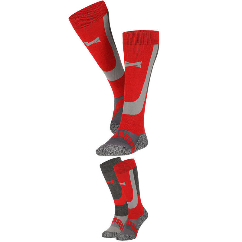 Лыжные носки Xtreme унисекс красные (2 шт.) носки красные тигры унисекс