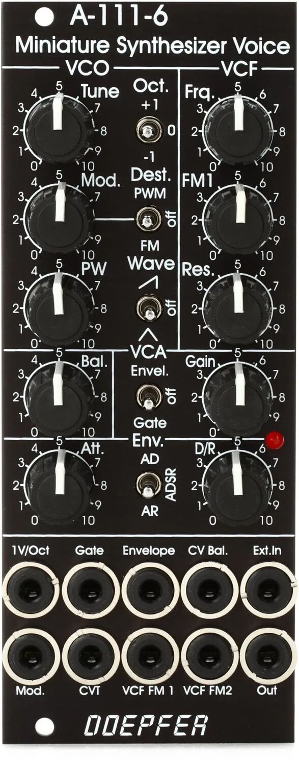 

Doepfer A-111-6 Миниатюрный синтезатор Slim Line Eurorack Module — Vintage Edition
