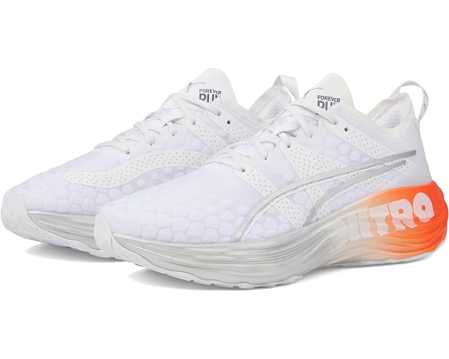 Кроссовки PUMA Foreverrun Nitro Silver, цвет Puma White/Cherry Tomato кроссовки puma solarcourt rct cherry tomato parisian night white