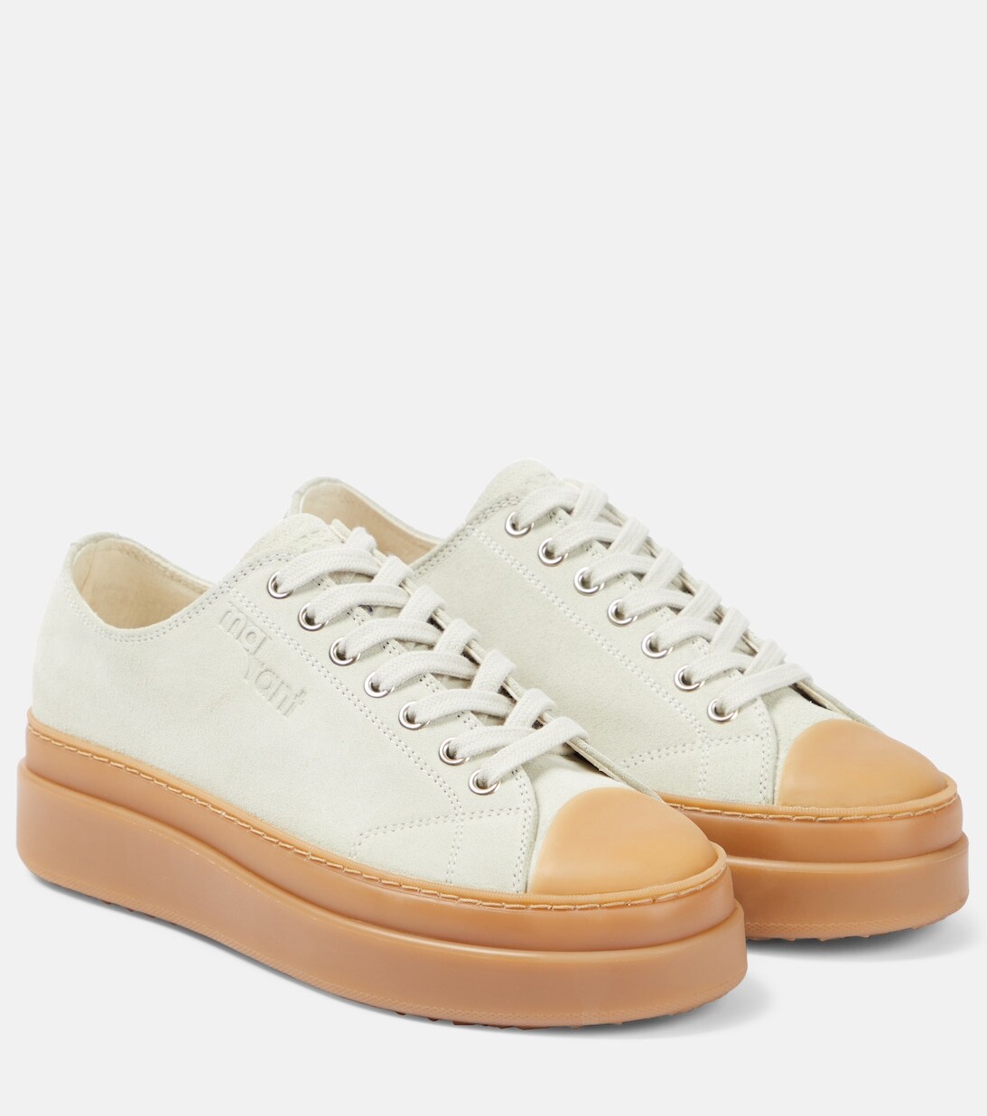 

Кроссовки Austen из замши с тиснением Isabel Marant, белый