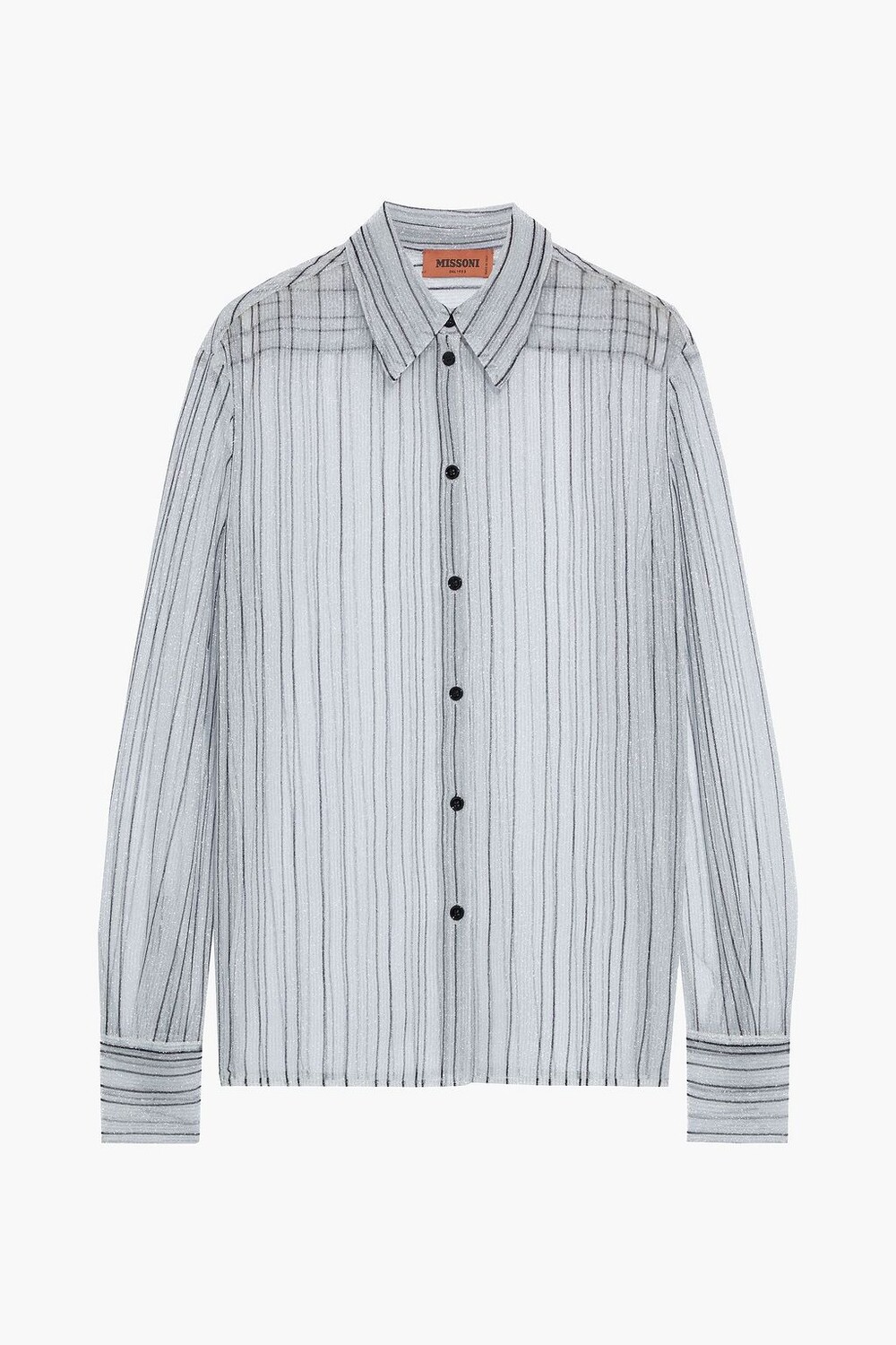 

Рубашка металлизированной вязки крючком MISSONI, серебряный