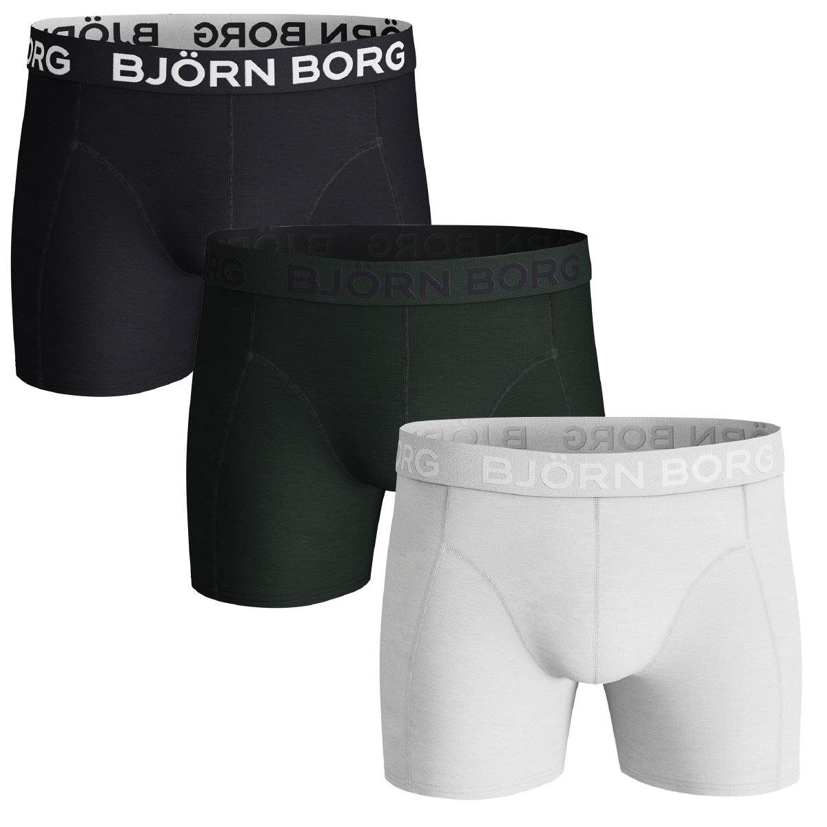 Боксеры Björn Borg Boxershorts Sammy Seasonal Solid 3 шт, разноцветный