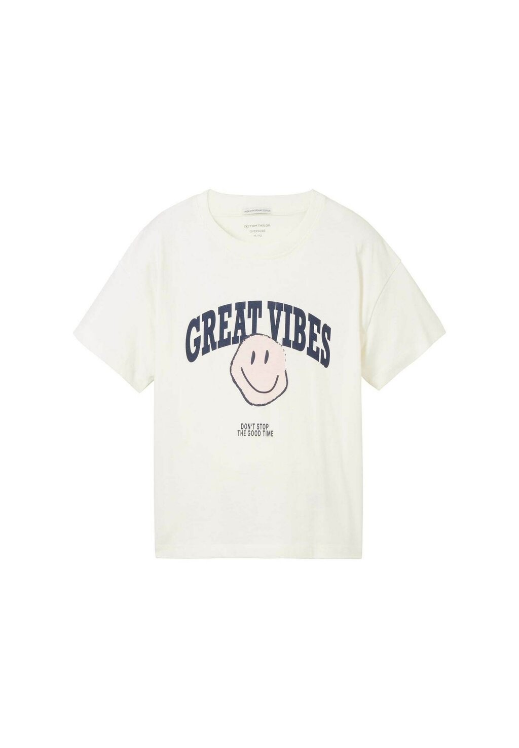 

Футболка с принтом OVERSIZED TOM TAILOR, цвет wool white