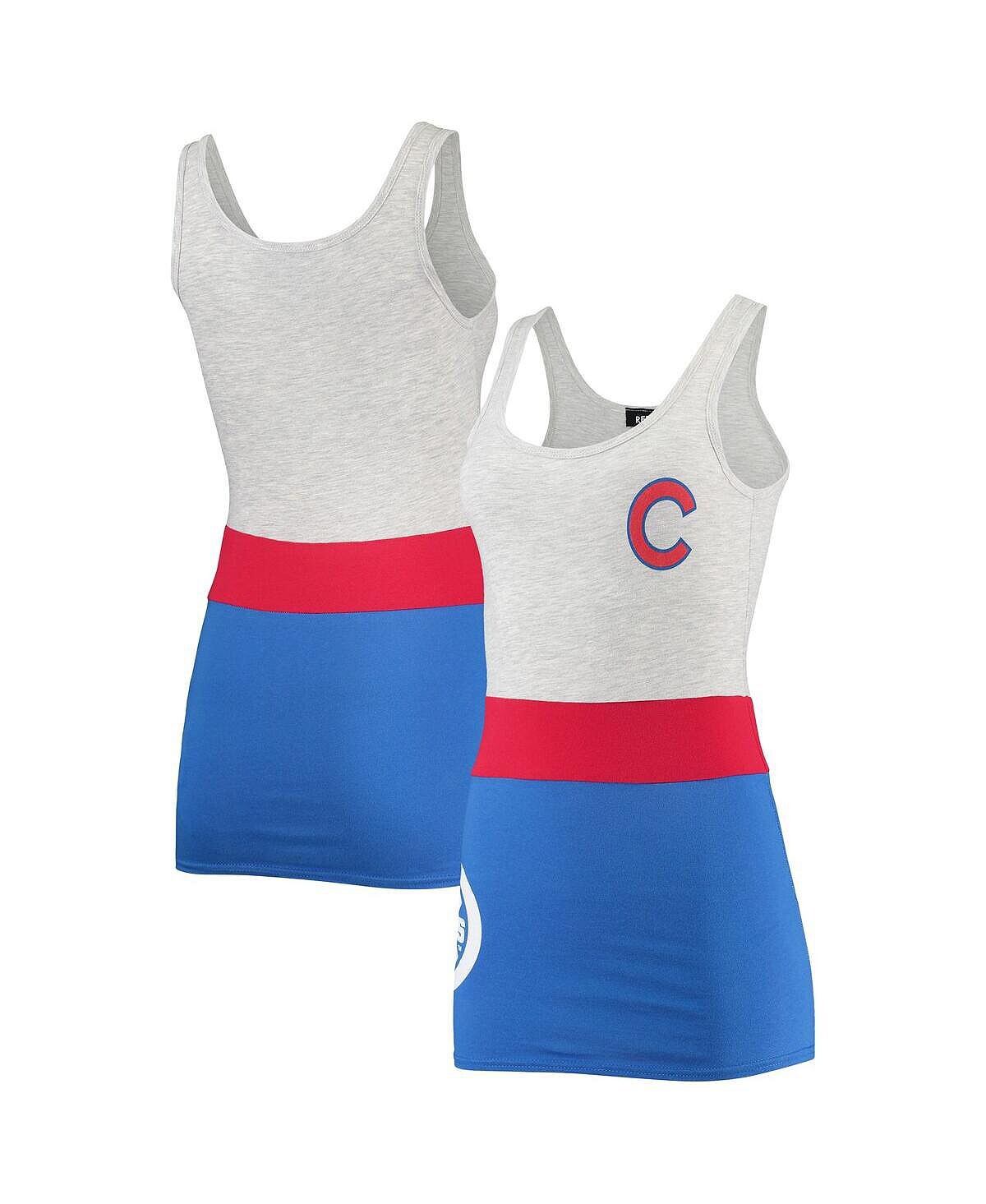 

Женская майка три-смеси цвета Chicago Cubs Heather Grey Chicago Cubs Refried Apparel