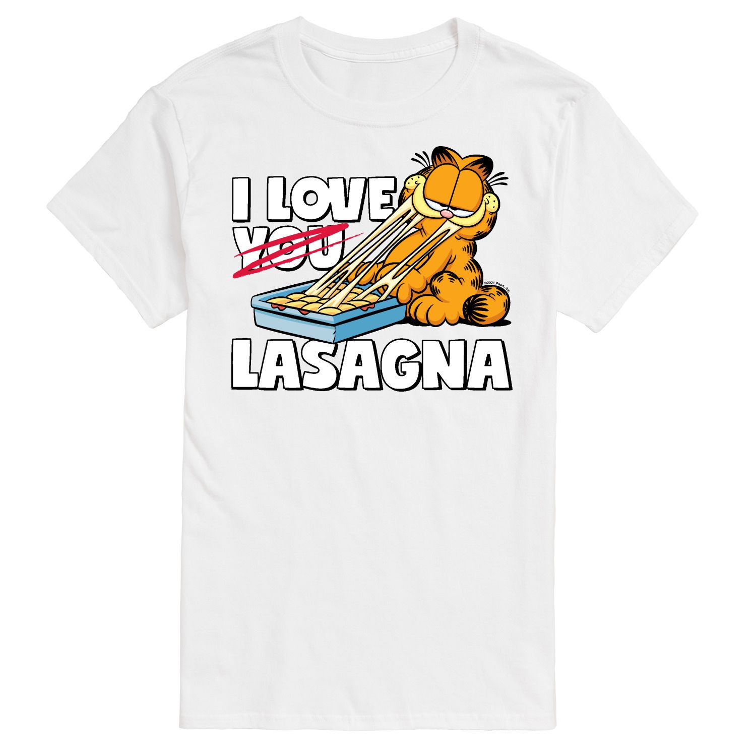 Футболка Big & Tall Garfield I Love Lasagna Licensed Character, белый garfield lasagna party ps4 русские субтитры