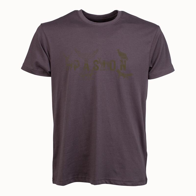 Мужская охотничья футболка Passion Брюнетка Passion Animals Антрацит PASION MORENA, цвет gris