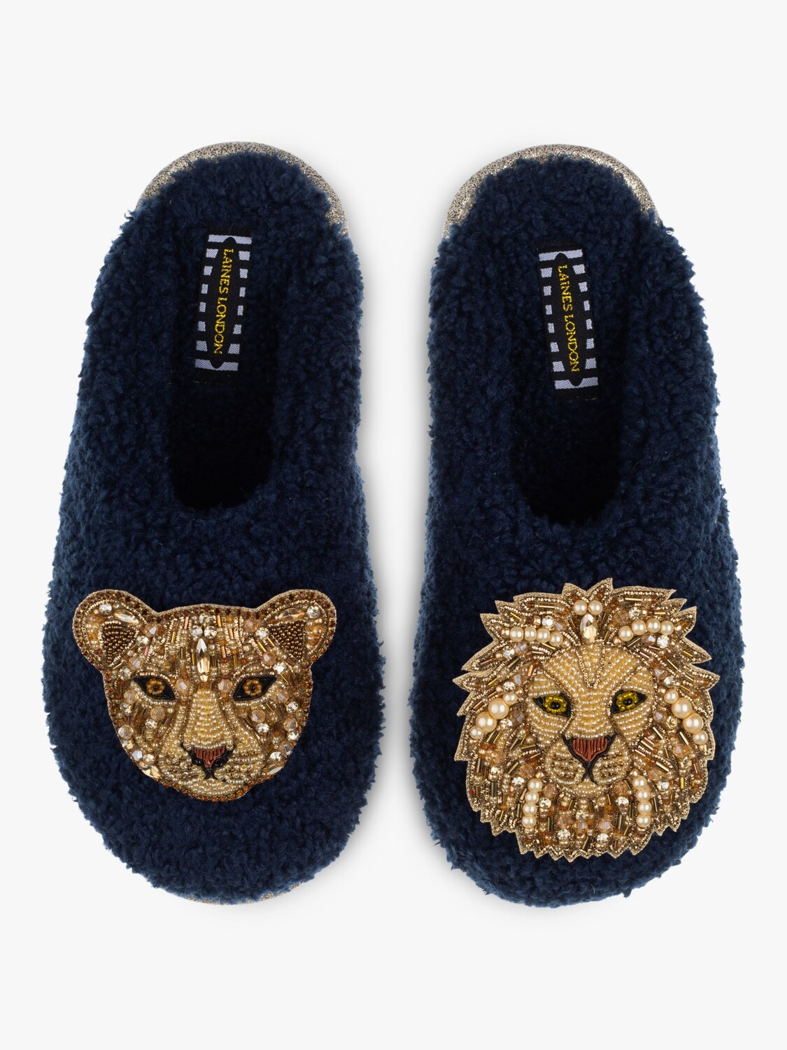 

Тапочки-мулы Lion Lioness Laines London, темно-синий