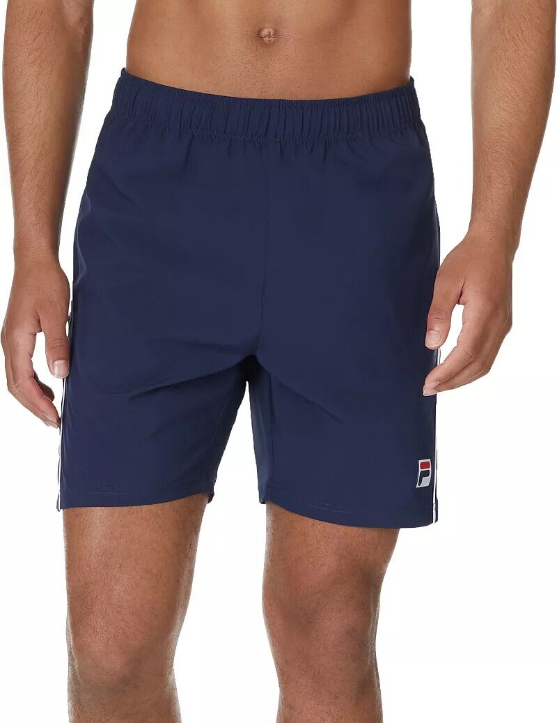 

Мужские шорты Fila из эластичной ткани шириной 7 дюймов, темно-синий/белый