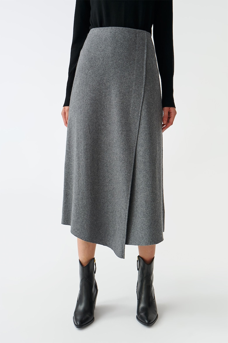 Трикотажная юбка Walia с нахлестом Tatuum, серый