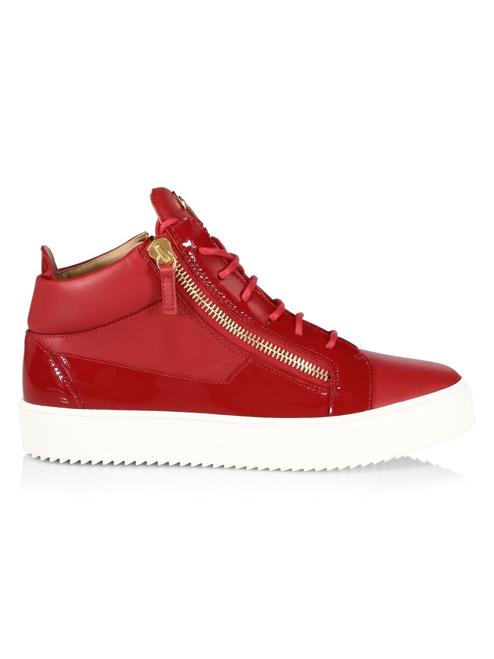 

Кожаные кроссовки средней высоты Kriss на молнии Giuseppe Zanotti, красный
