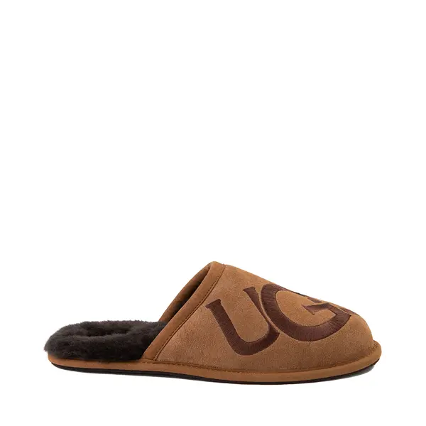 цена Мужские тапочки с логотипом UGG Scuff, цвет Chestnut