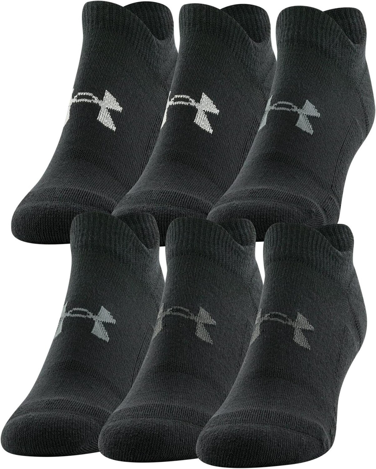 

Мягкие носки-невидимки, 6 пар Under Armour, черный