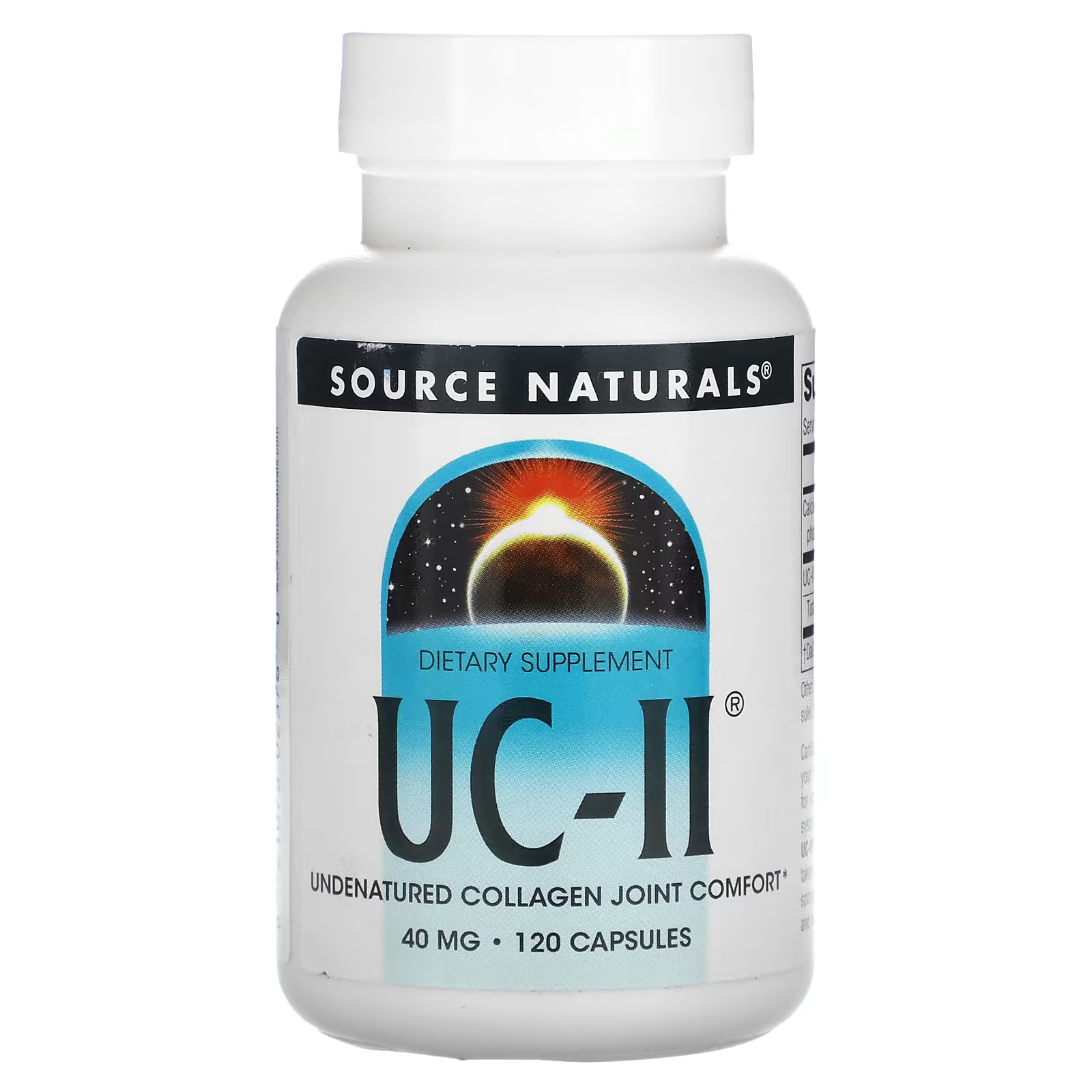 Пищевая добавка Source Naturals UC-II, 120 капсул