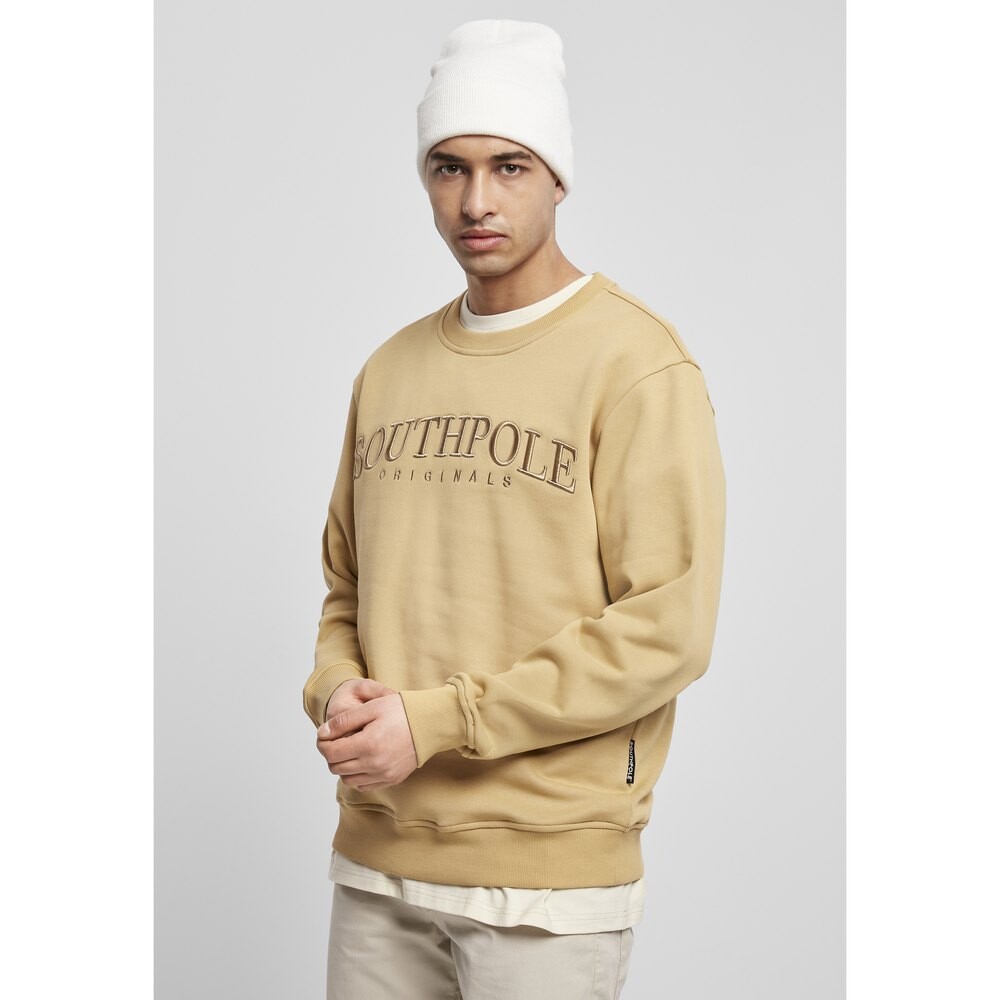 

Толстовка Southpole Script 3D Embroidery Crew, бежевый