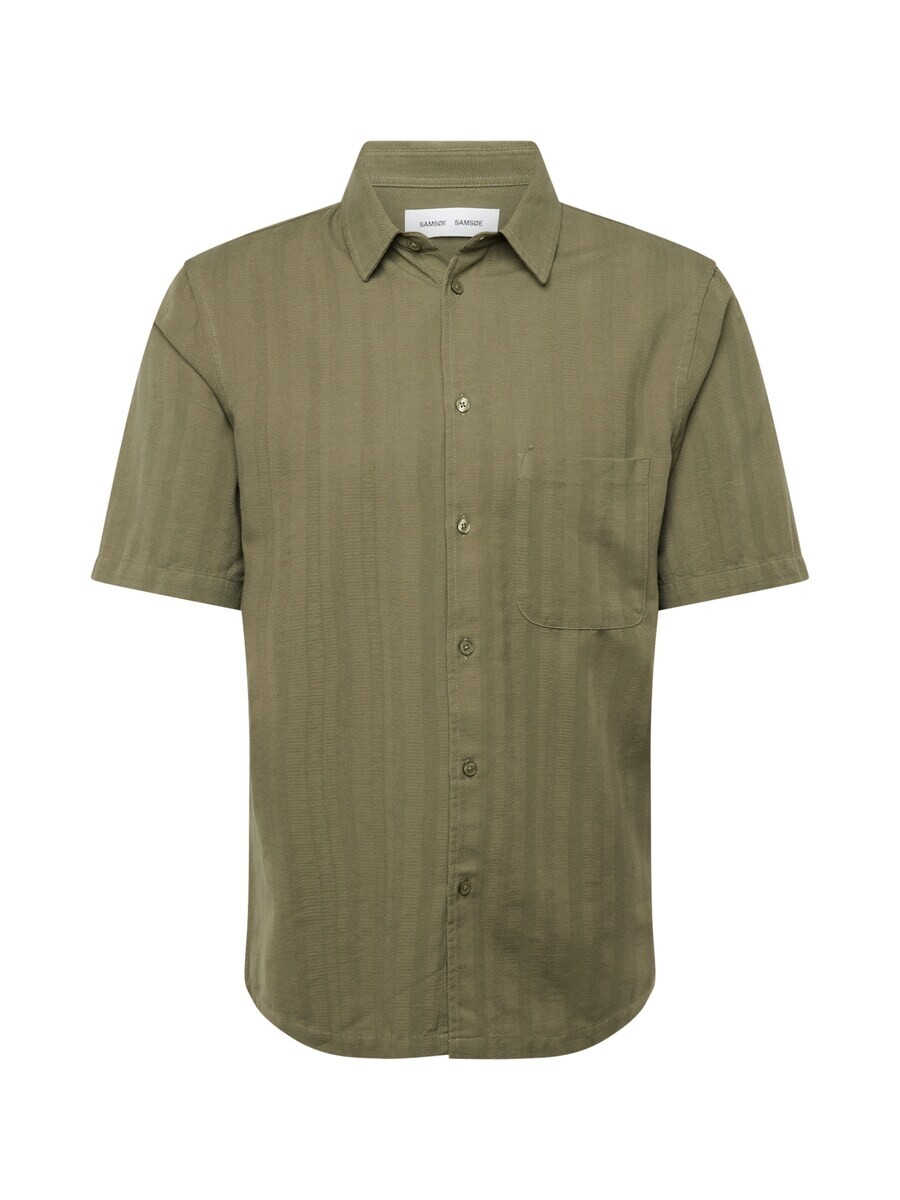 

Рубашка Samsøe Samsøe Comfort fit Button Up Sataro, оливковый
