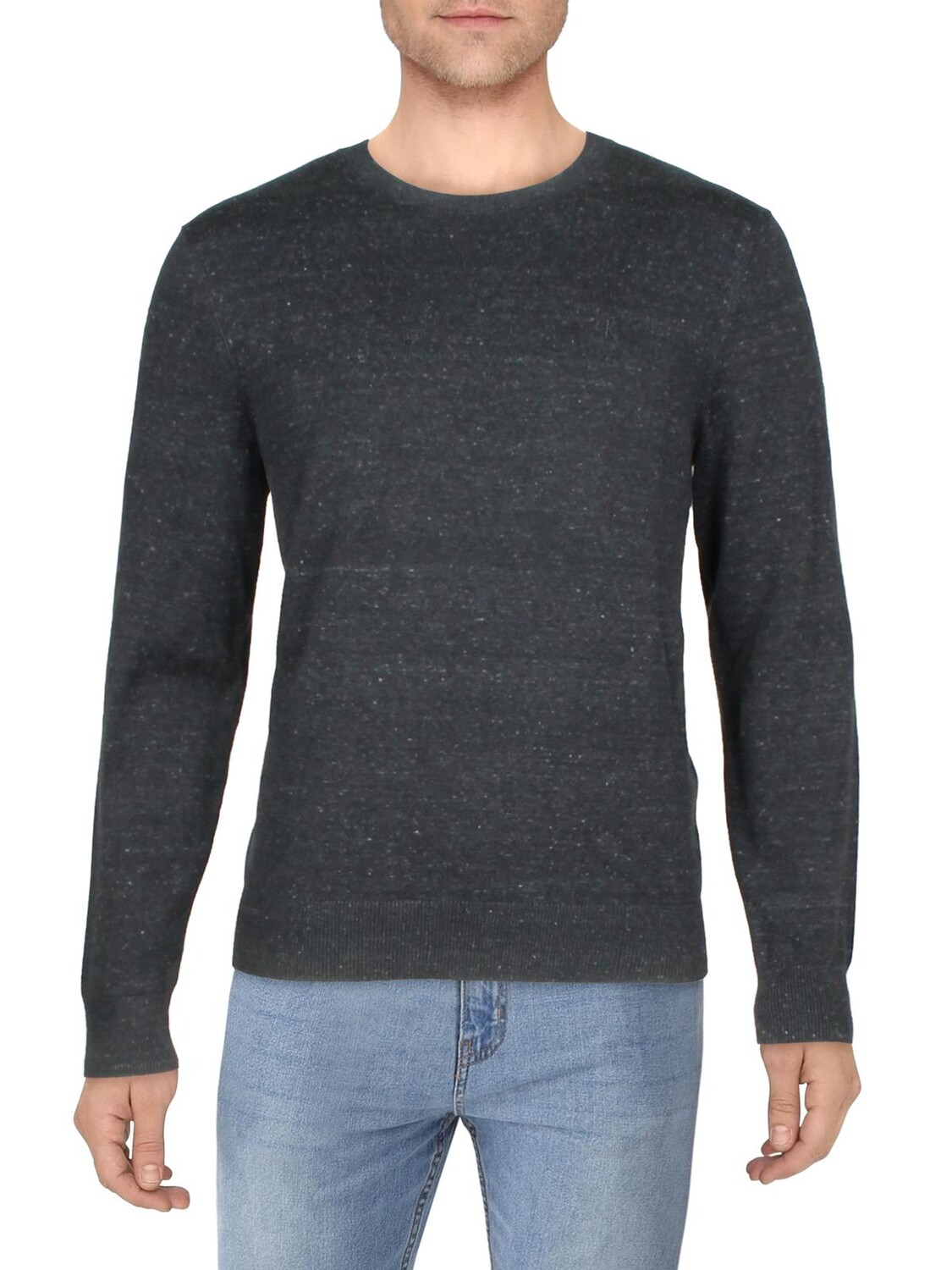 

Мужской уютный пуловер с круглым вырезом Calvin Klein, цвет Denim Heather