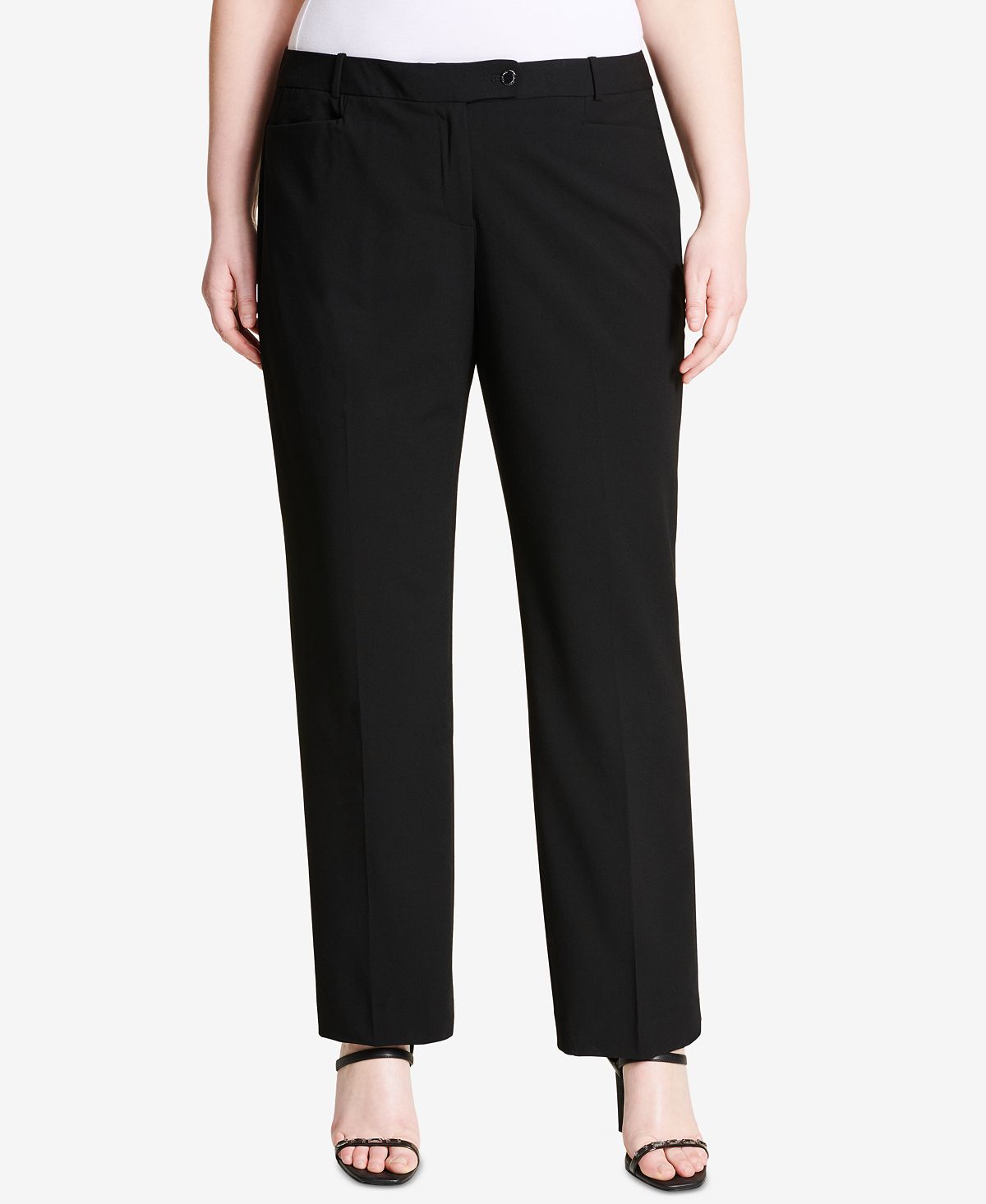 Современные классические брюки больших размеров Calvin Klein, черный десерты современные классические