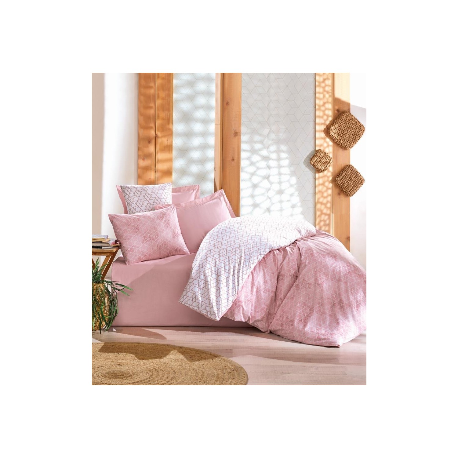 Хлопковая коробка, Комплект постельного белья, минимальный, лучший розовый