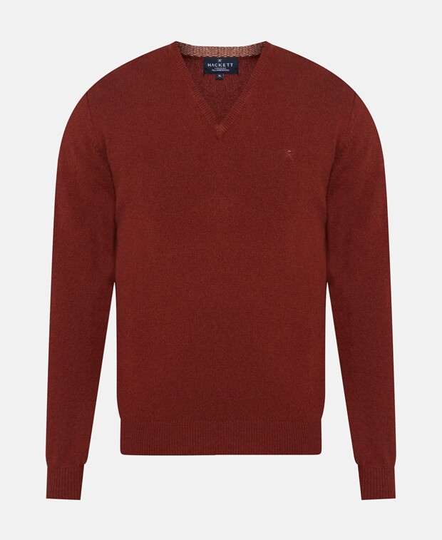 

Шерстяной джемпер Hackett London, цвет Russet