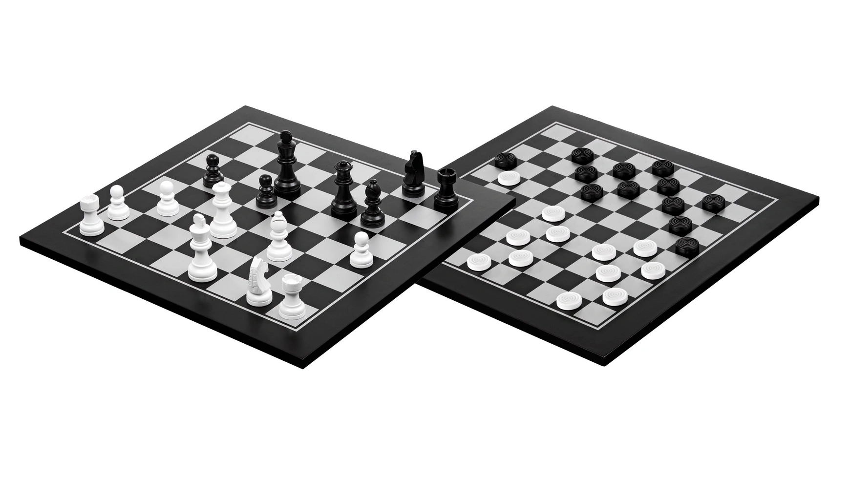 Набор шахматных шашек, черная морилка, поле 40 мм