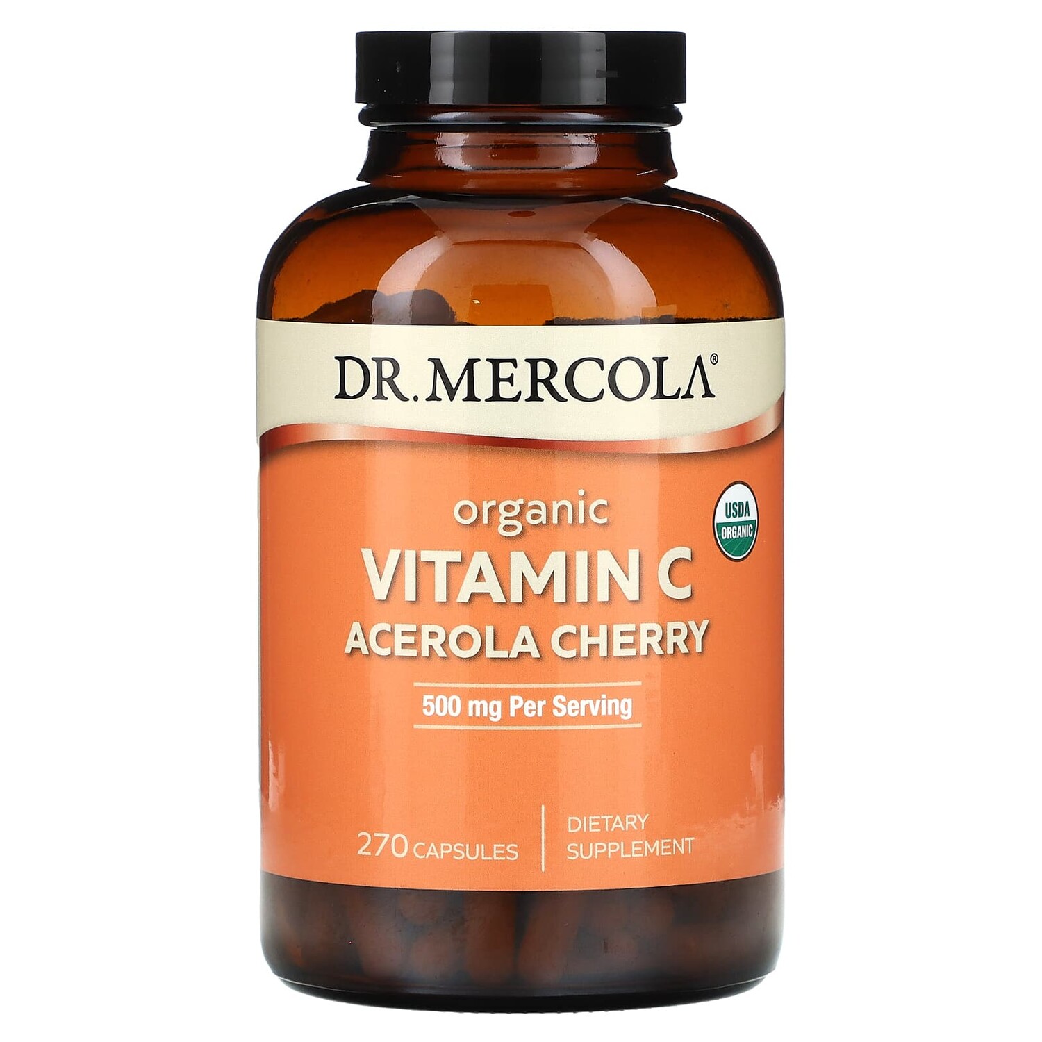 

Органический витамин C, ацерола, 166 мг, 270 капсул, Dr. Mercola