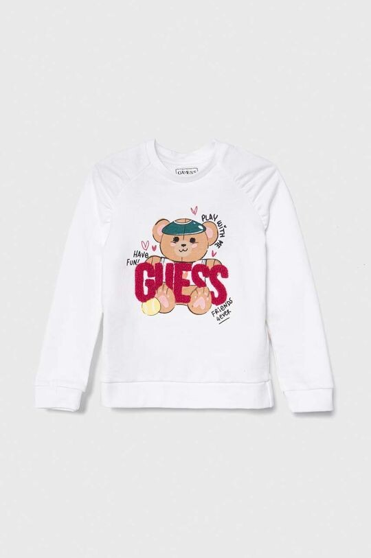 

Детская хлопковая толстовка Guess, белый