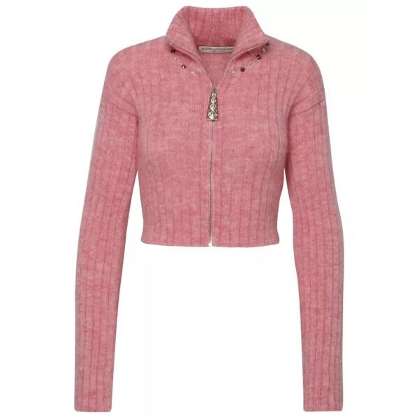 

Свитер rose virgin wool blend sweater Alessandra Rich, розовый