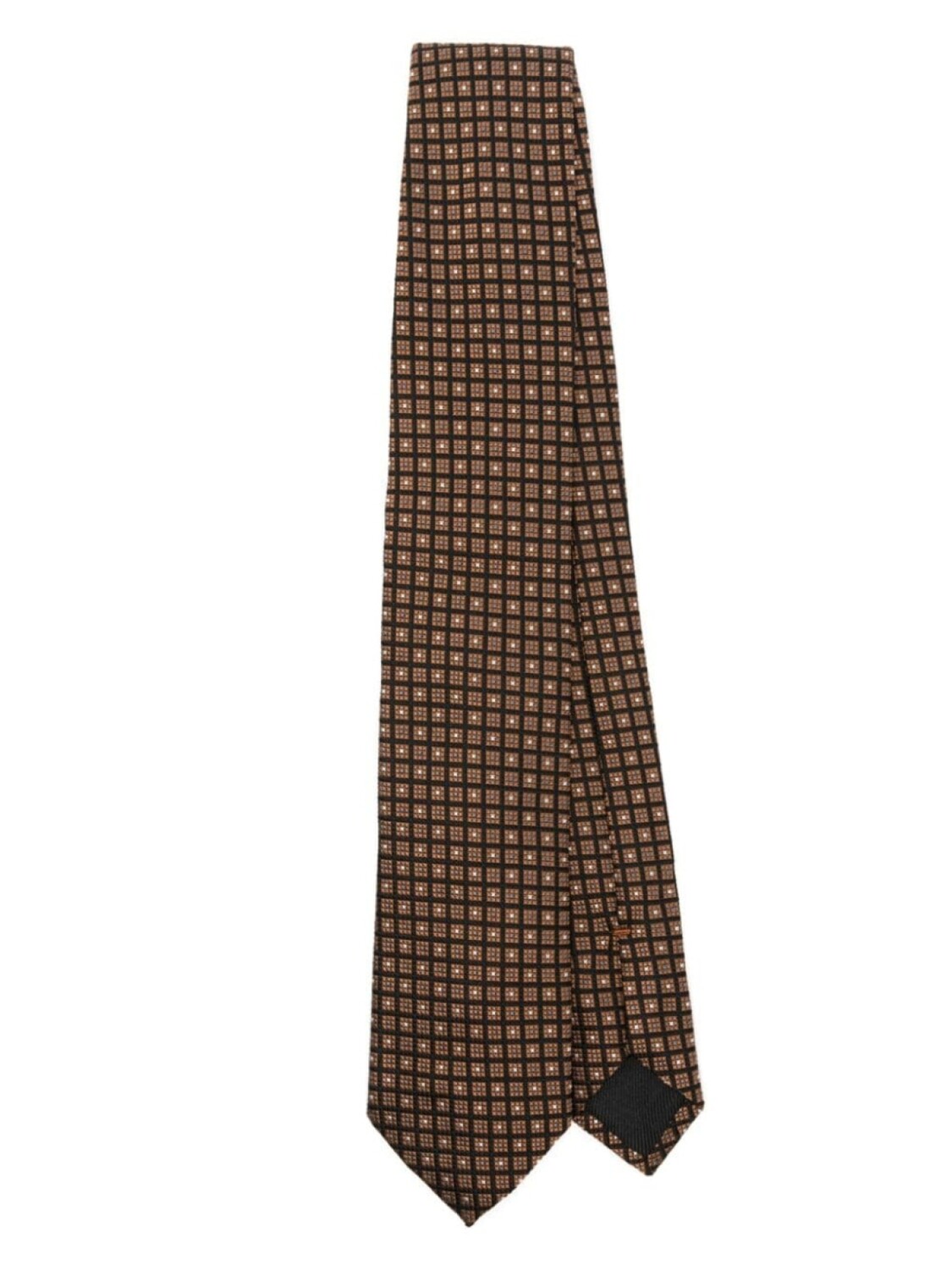 

Zegna шелковый галстук, коричневый