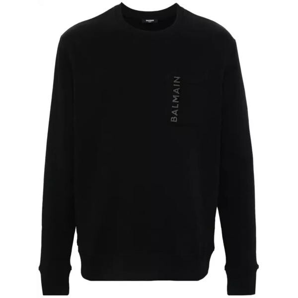 

Футболка embossed logo sweatshirt Balmain, черный