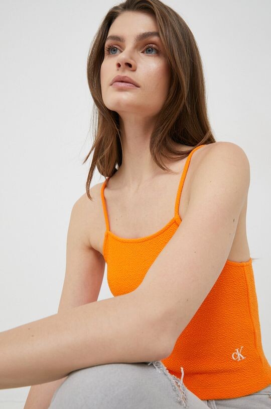 

Топ Calvin Klein Jeans, оранжевый