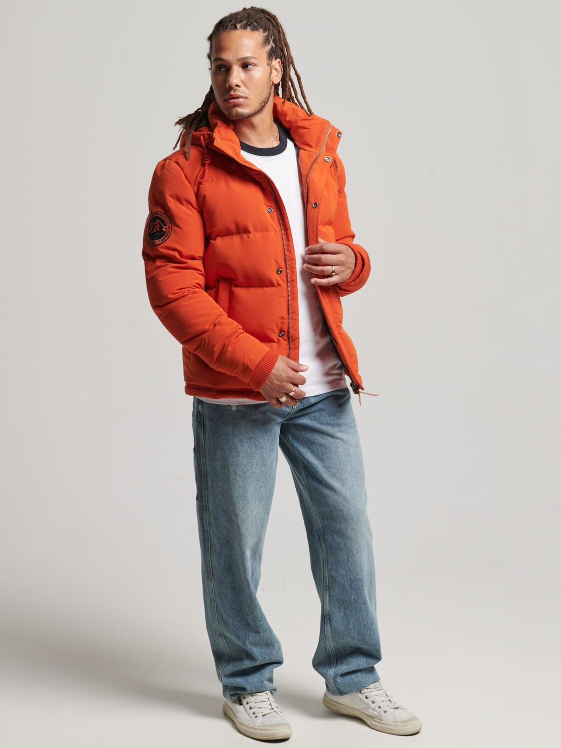 

Пуховик с капюшоном Superdry Everest, Тыквенное пюре