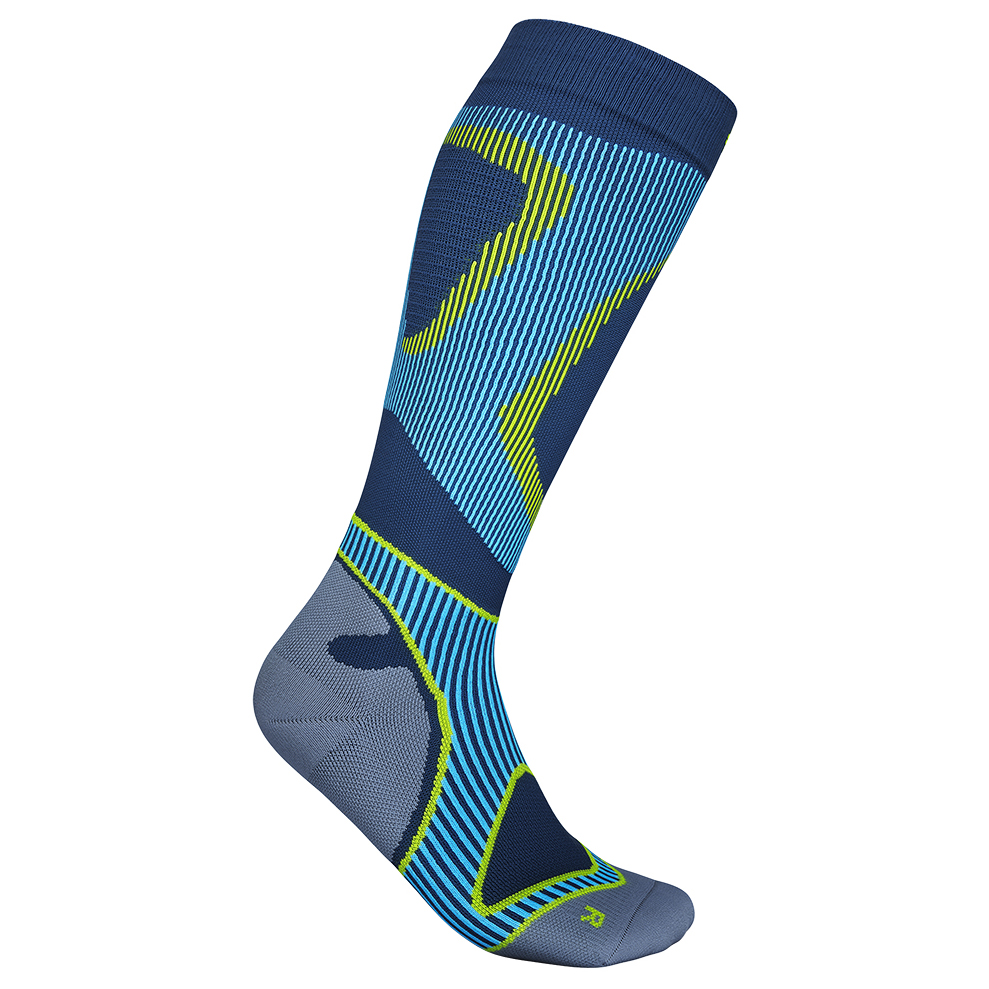 Компрессионные носки Bauerfeind Sports Run Performance Compression Socks, синий икроножные мышцы сидя серебристый matrix magnum mg pl77