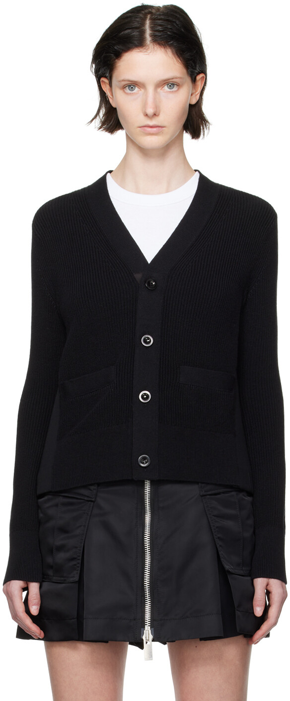 

Черный костюмный кардиган sacai