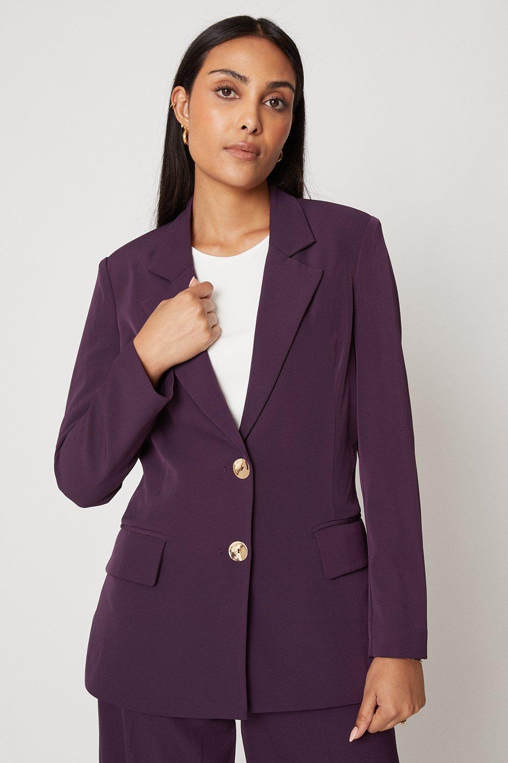 цена Однобортный пиджак Petite с пуговицами Wallis, фиолетовый