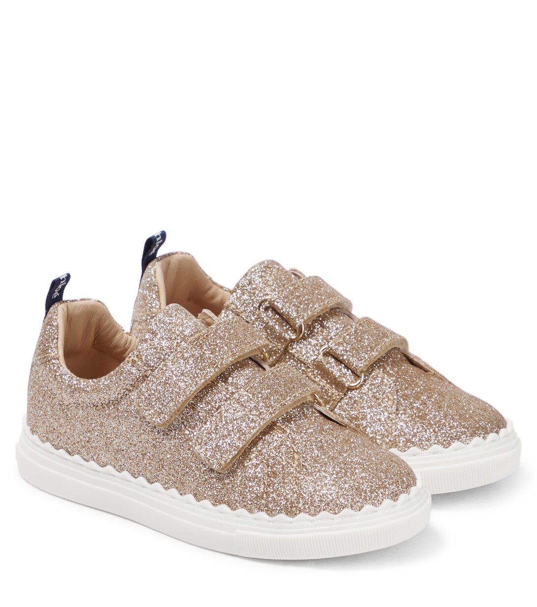 

Кроссовки с блестками Chloé, золотой