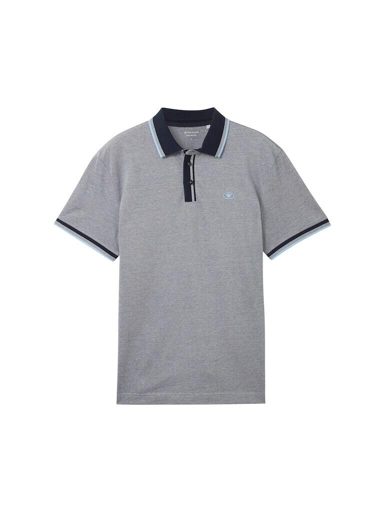 

Поло Tom Tailor Polo, цвет navy white two tone pique