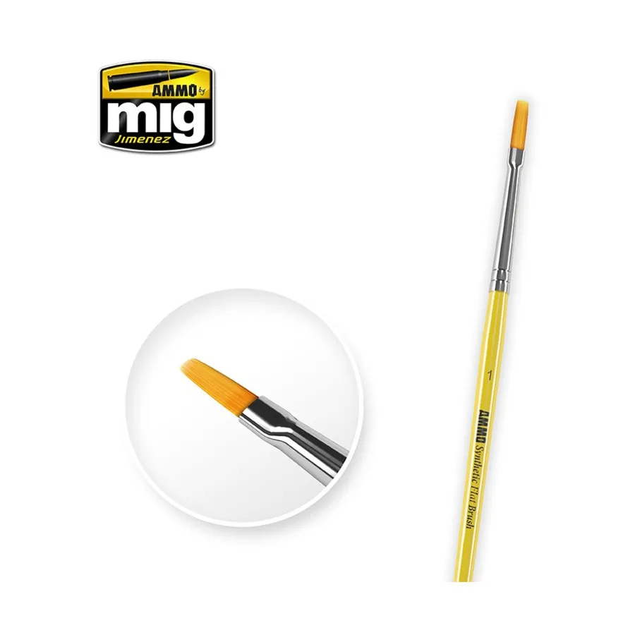 

1 синтетическая плоская кисть, Brushes (AMMO by Mig Jimenez)
