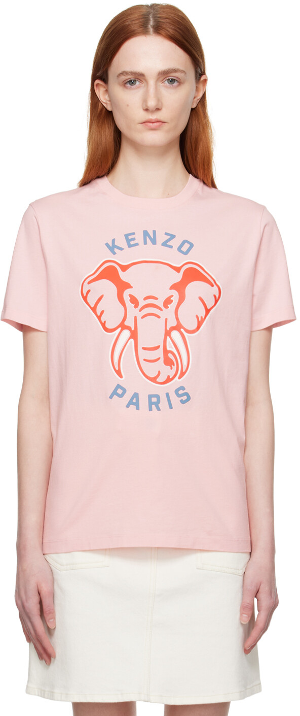 

Розовая футболка Paris Varsity Jungle Faded Kenzo, Розовый