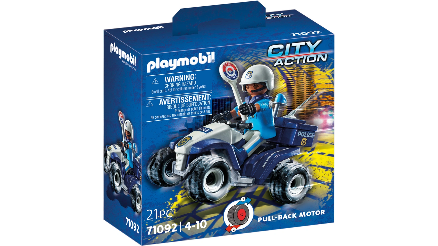 игрушки playmobil pm9470 убежище кристального алмаза City action полицейский скоростной квадроцикл Playmobil