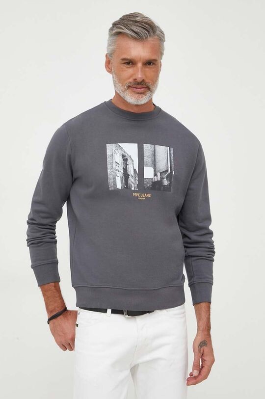

Хлопковая толстовка Meelo Pepe Jeans, серый