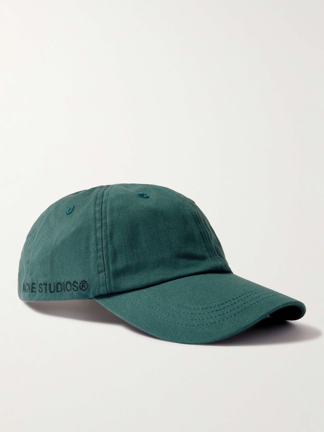 

Бейсболка из хлопкового твила с вышитым логотипом ACNE STUDIOS, зеленый